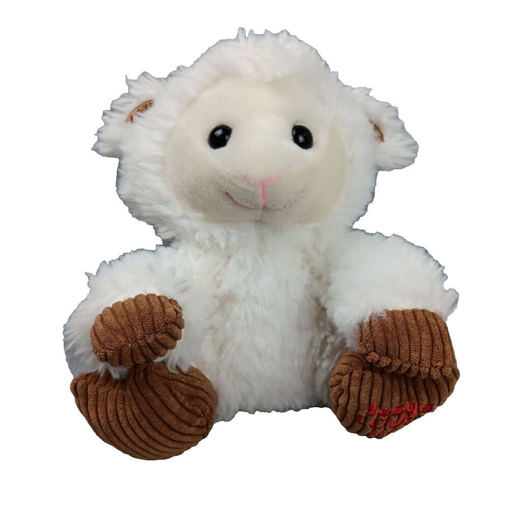 Fiesta Sitting Lamb  Plush Scruffy Jesus Loves Me on Foot Soft Stuffed Animal